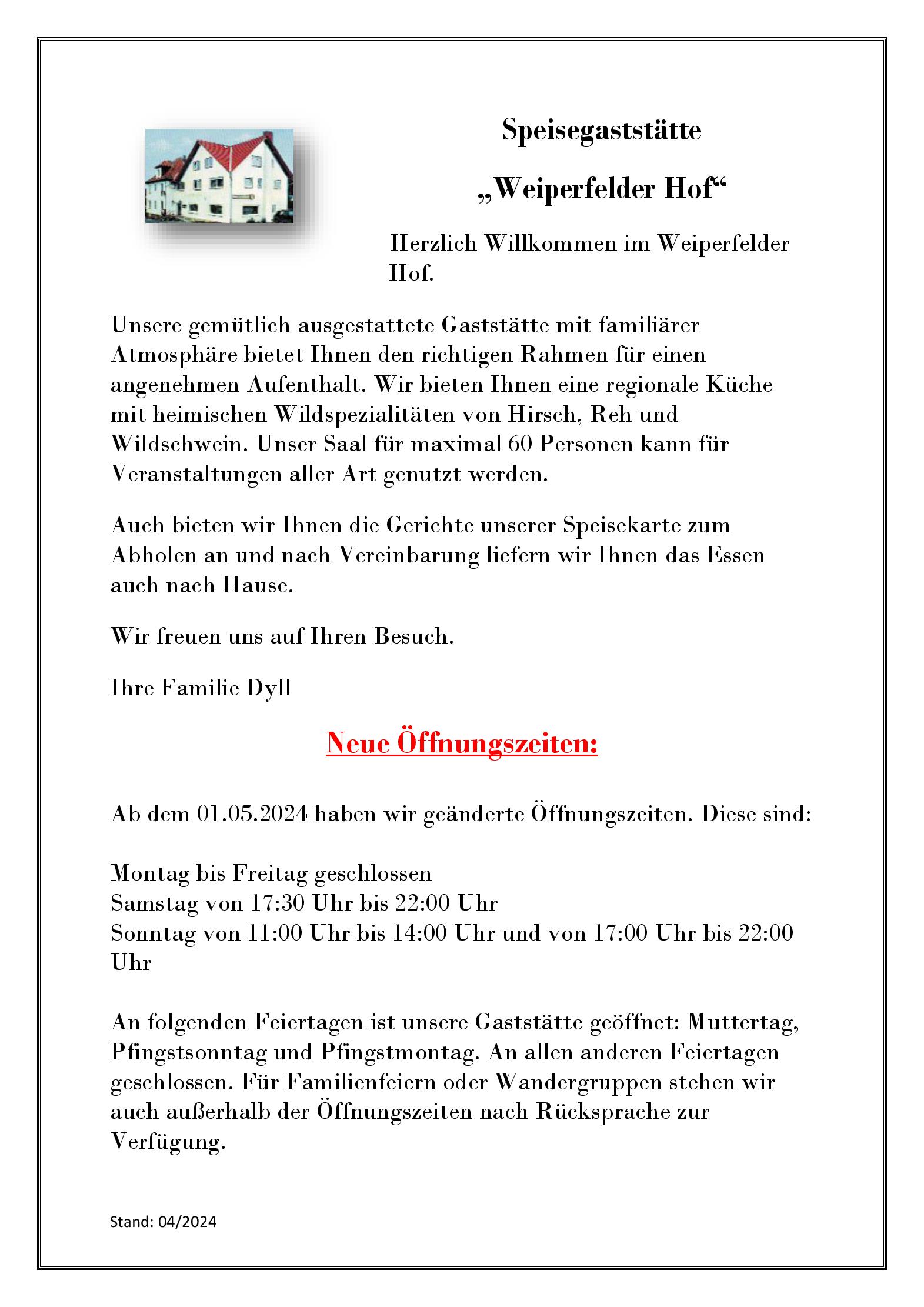 Speisekarte