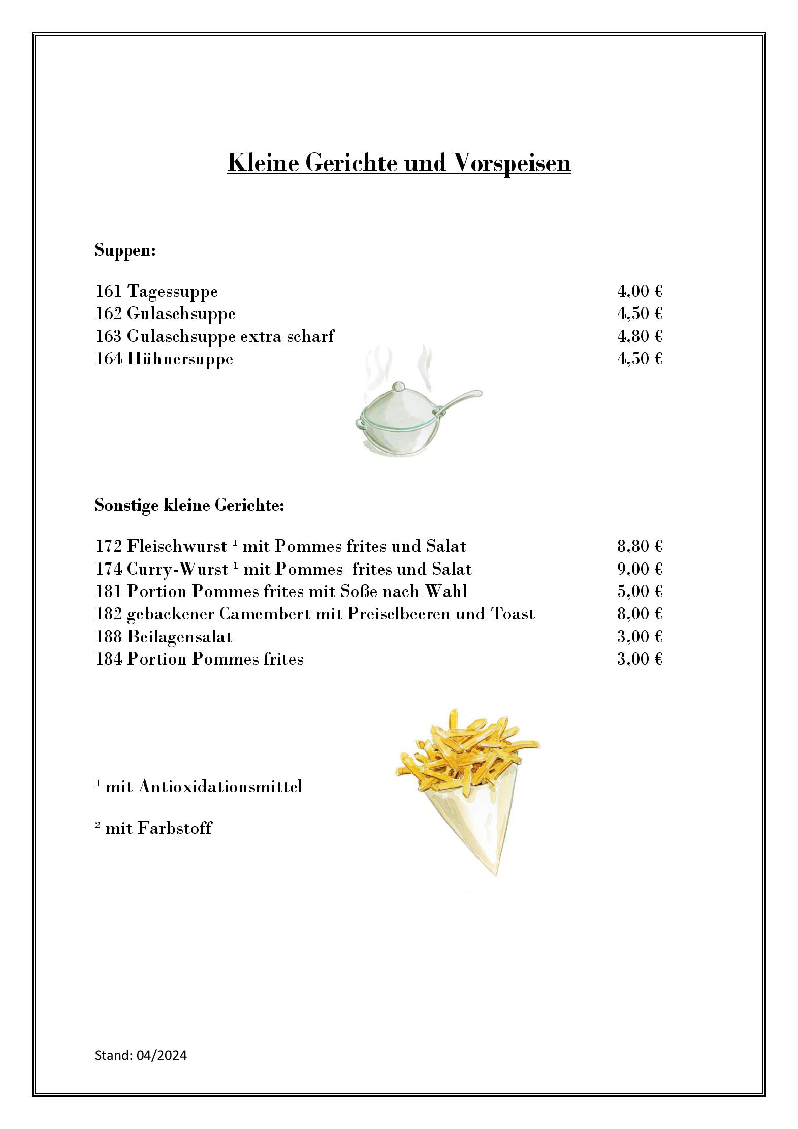 Speisekarte