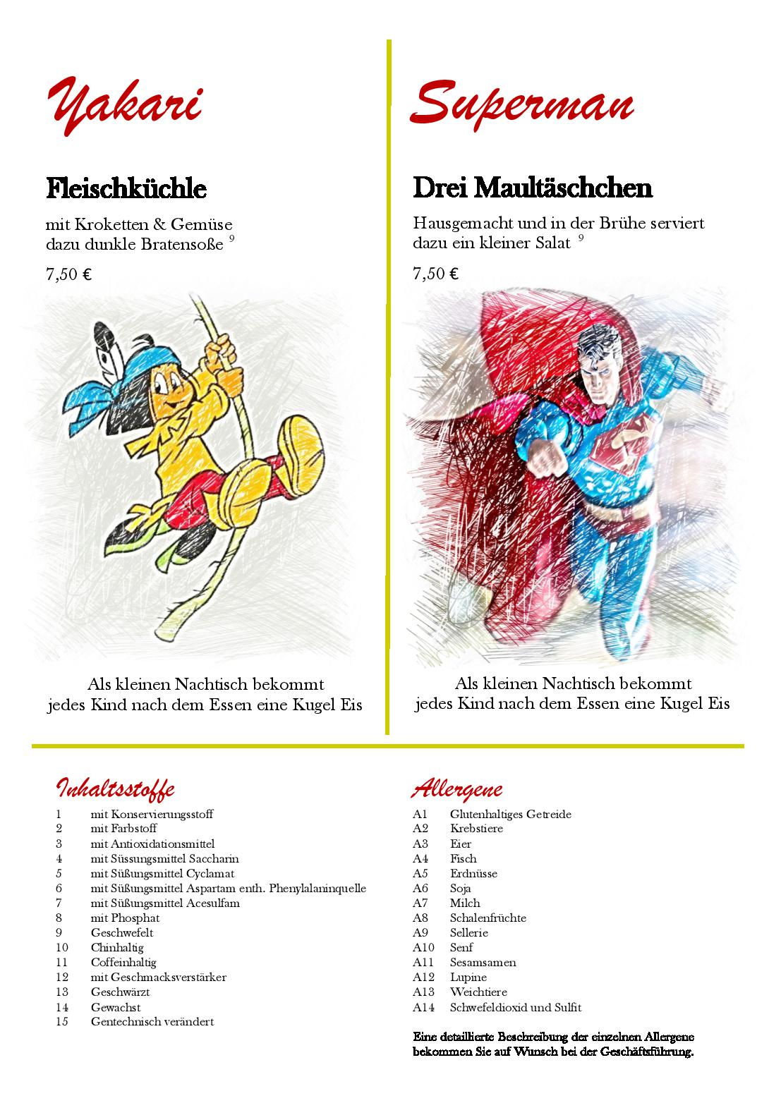 Speisekarte