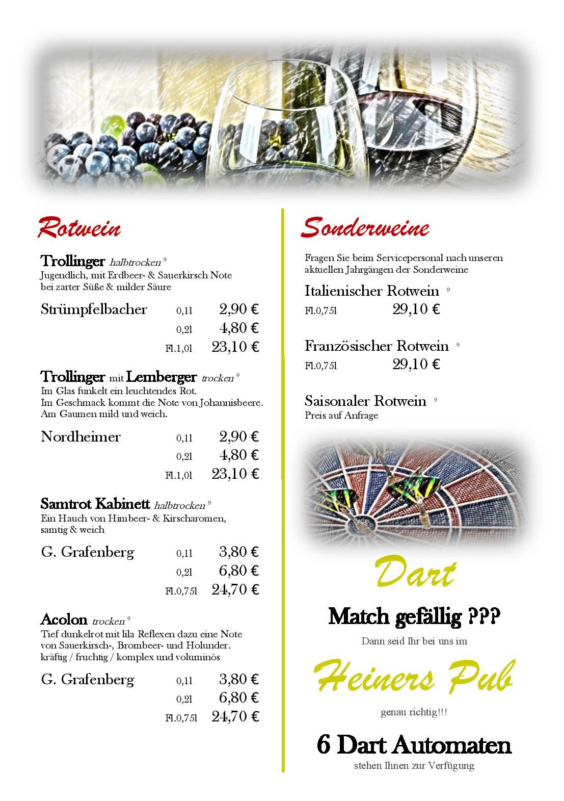 Speisekarte