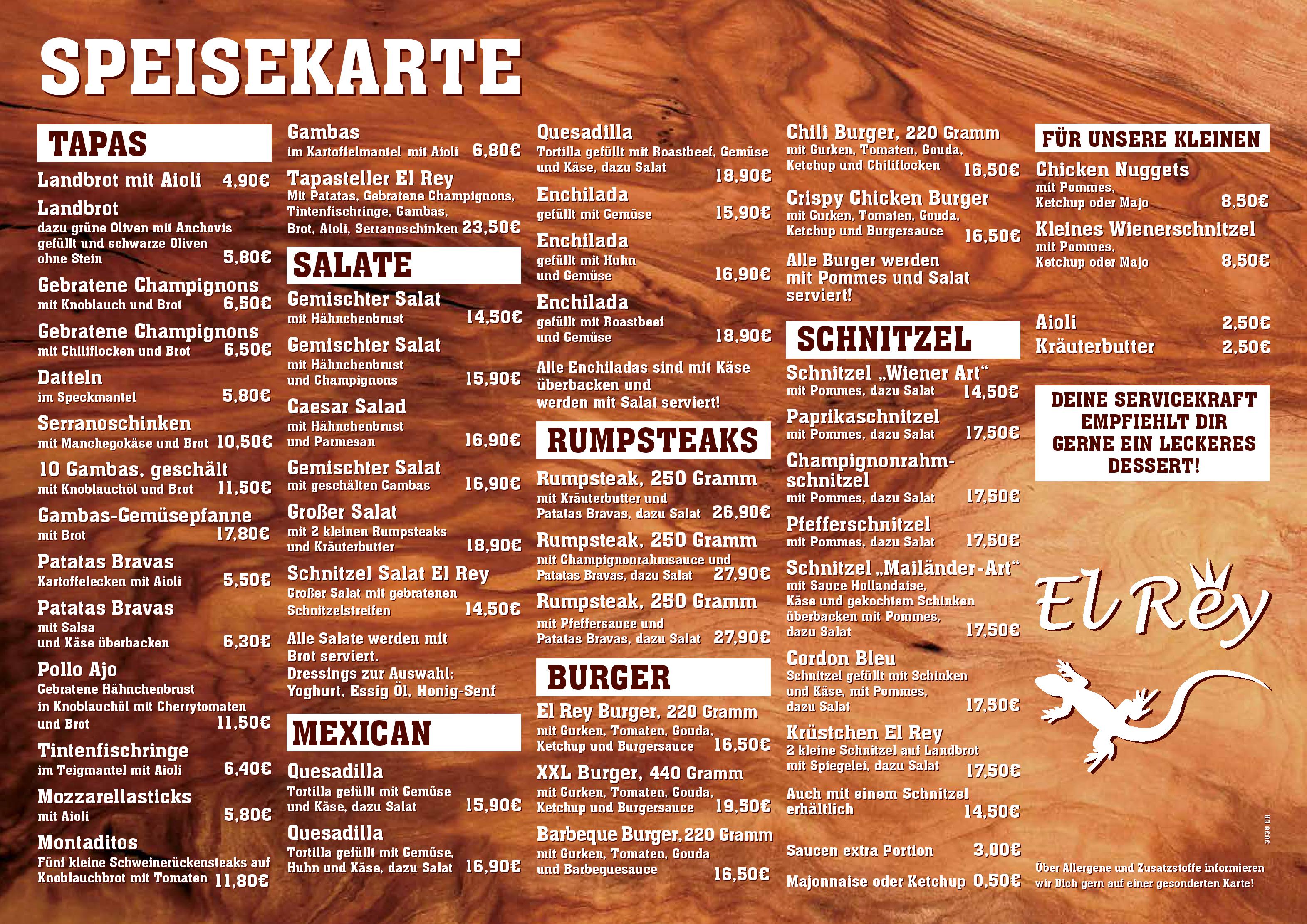 Speisekarte