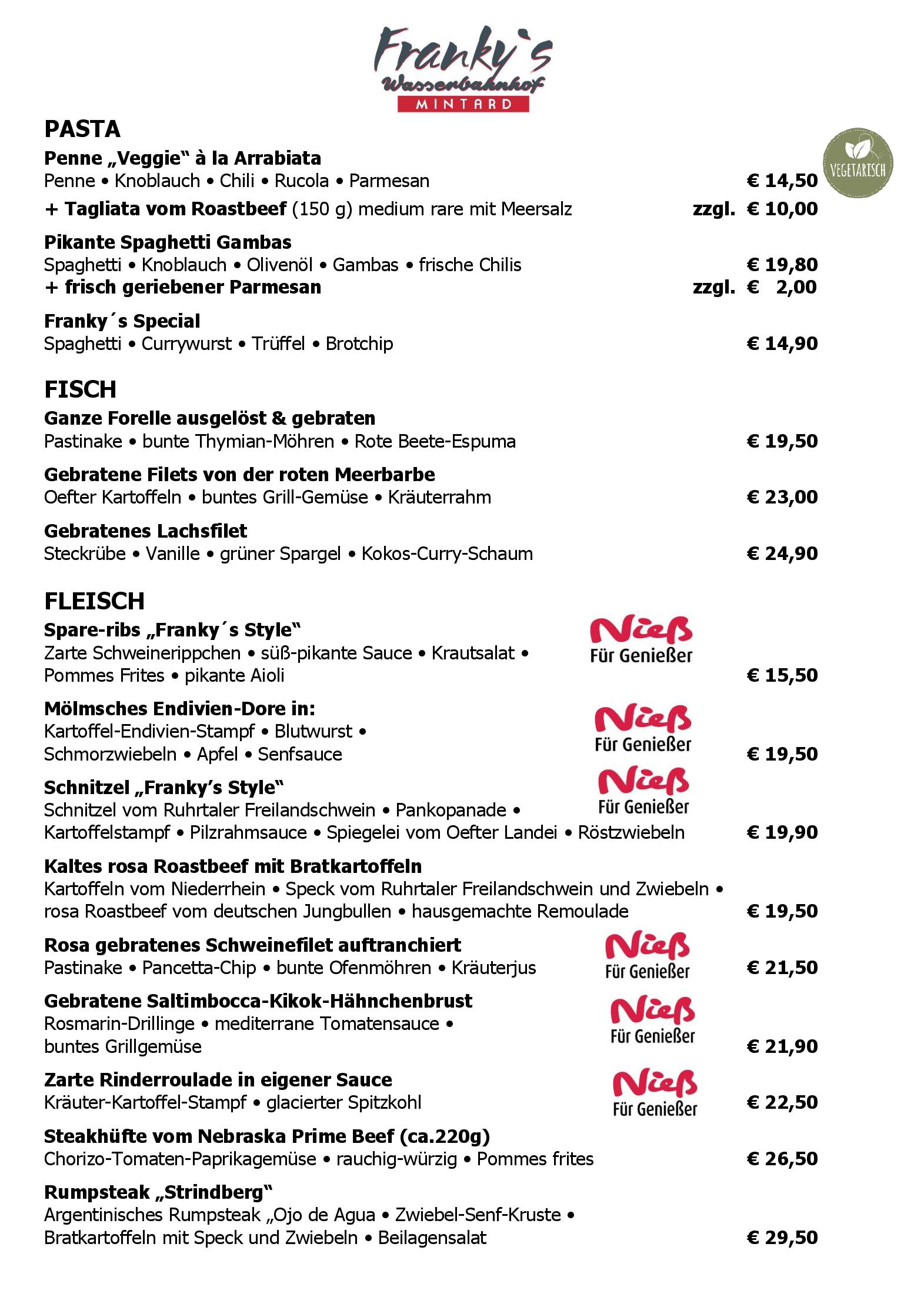 Speisekarte
