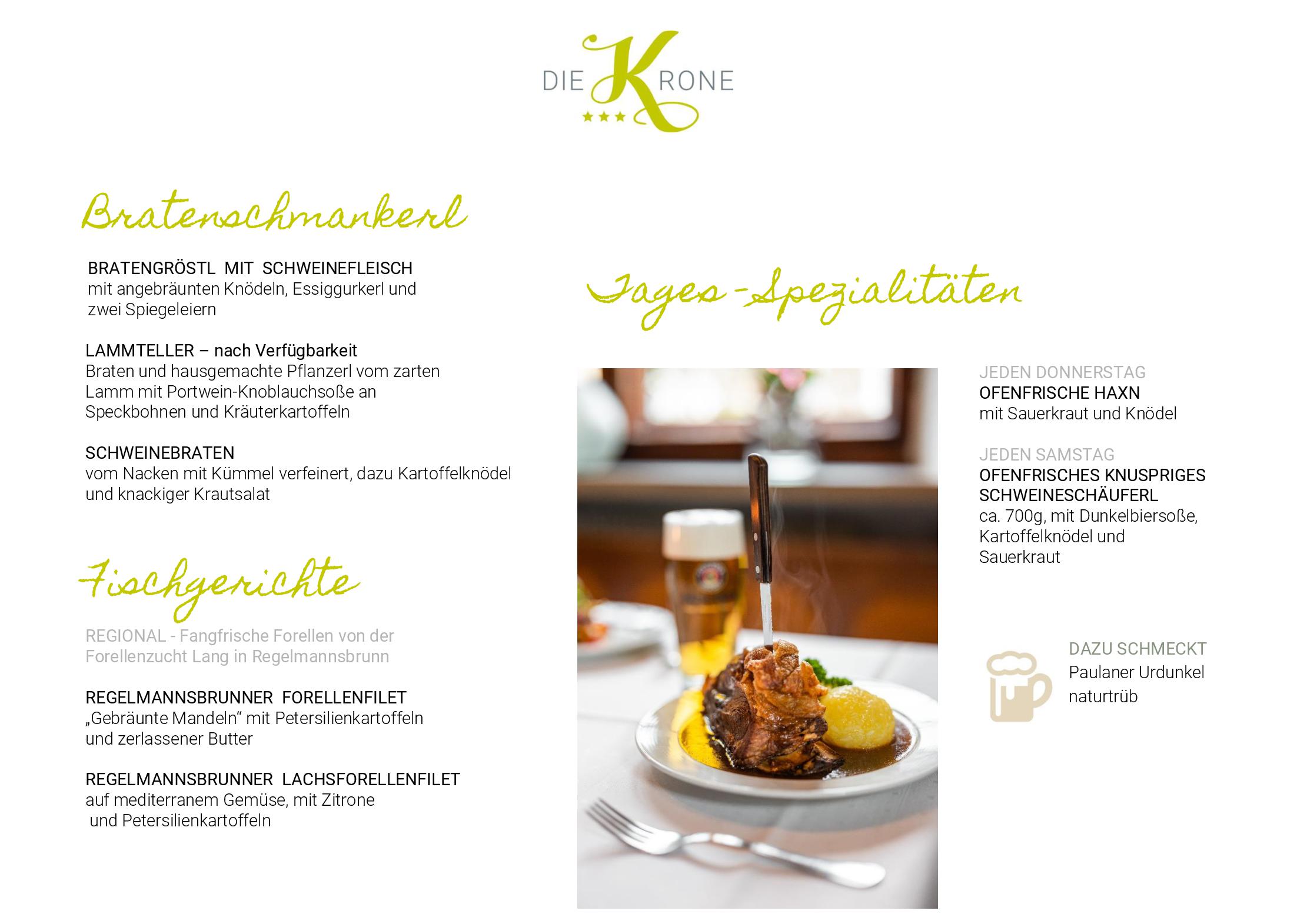 Speisekarte