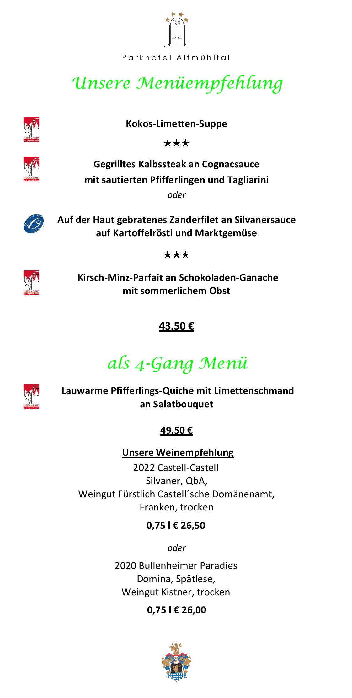 Speisekarte