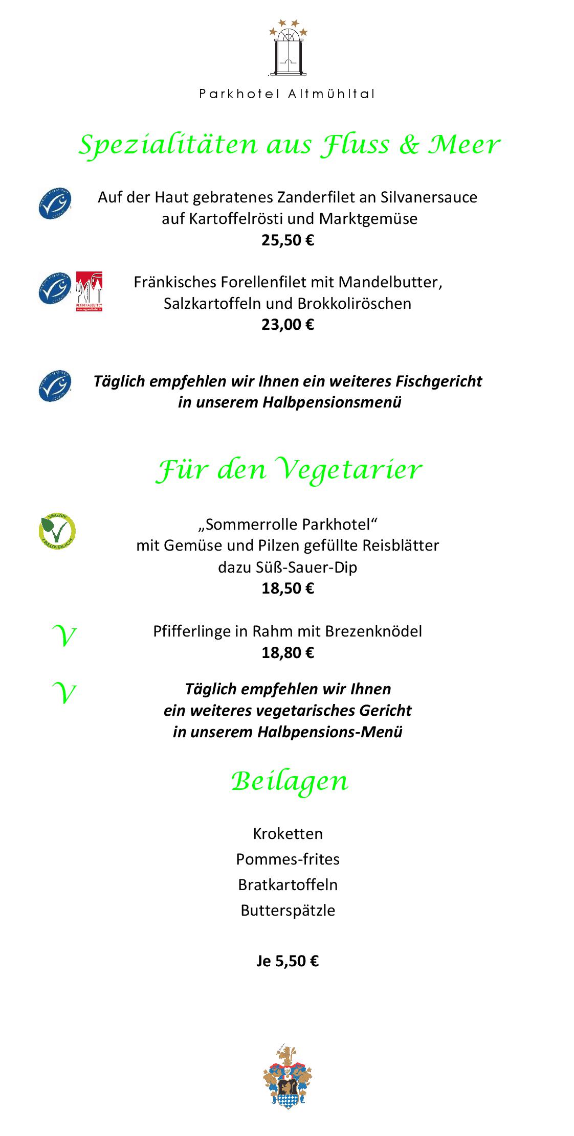Speisekarte