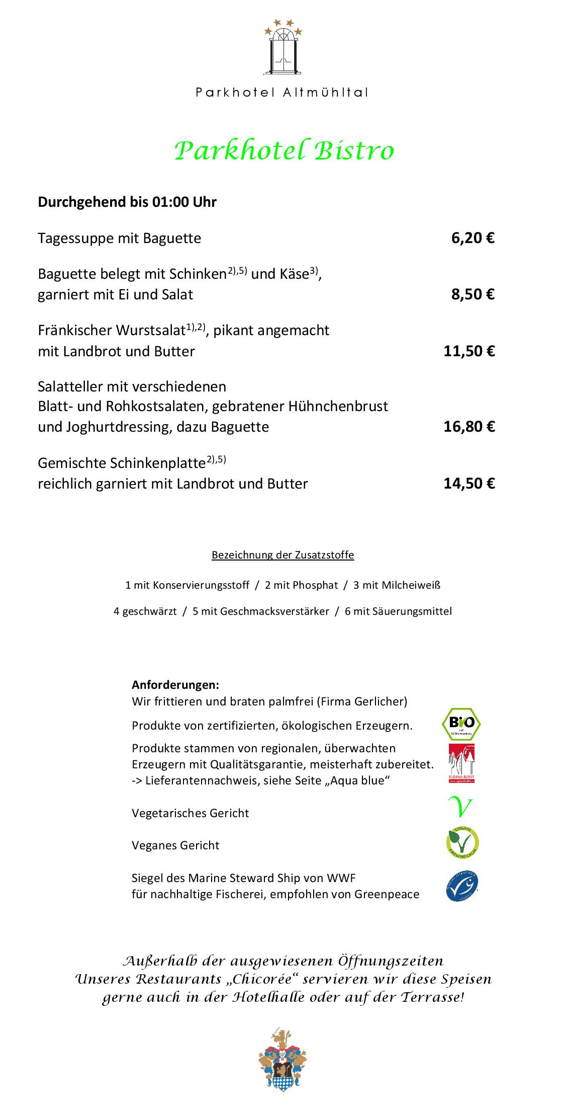Speisekarte