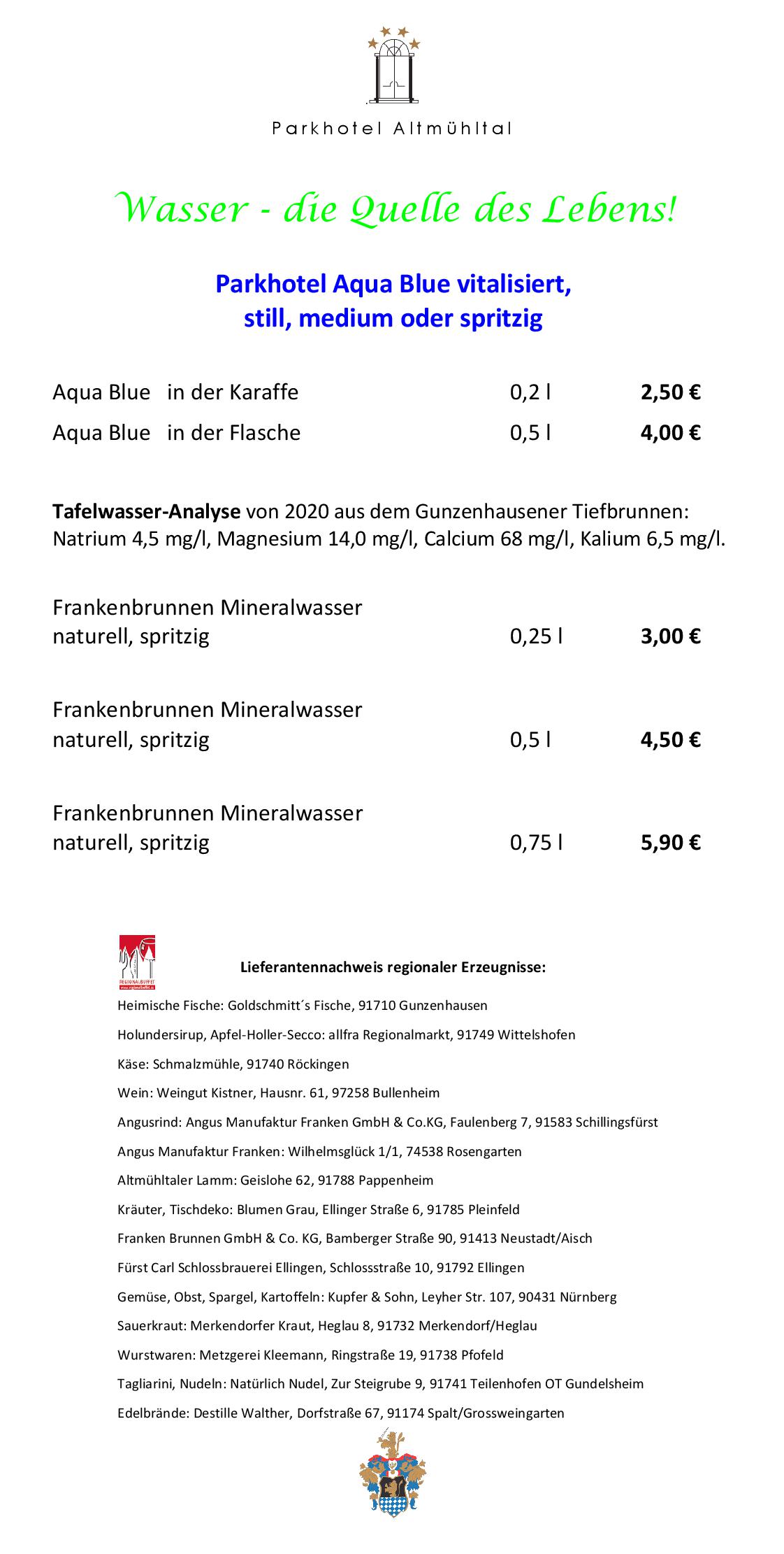 Speisekarte