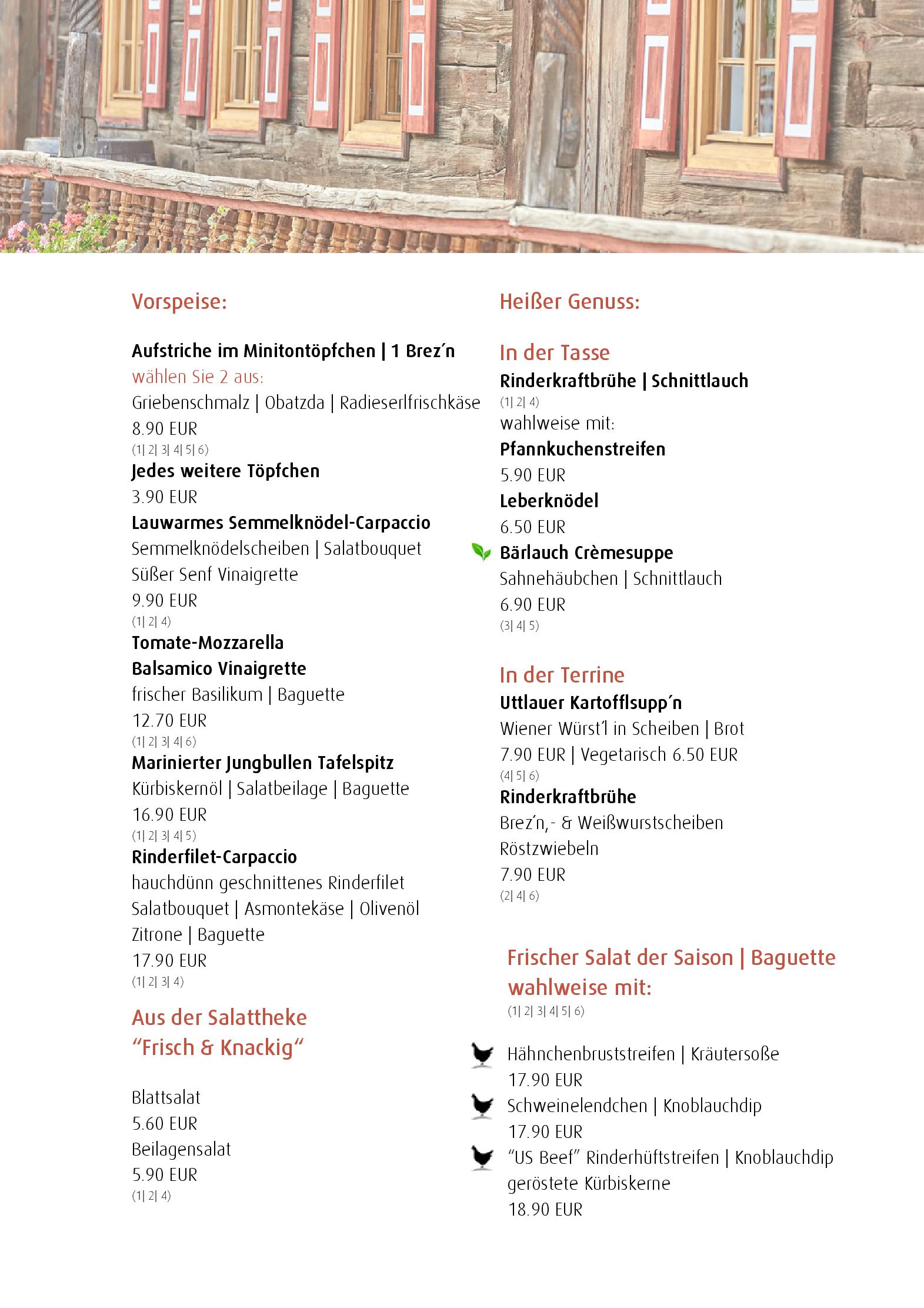 Speisekarte