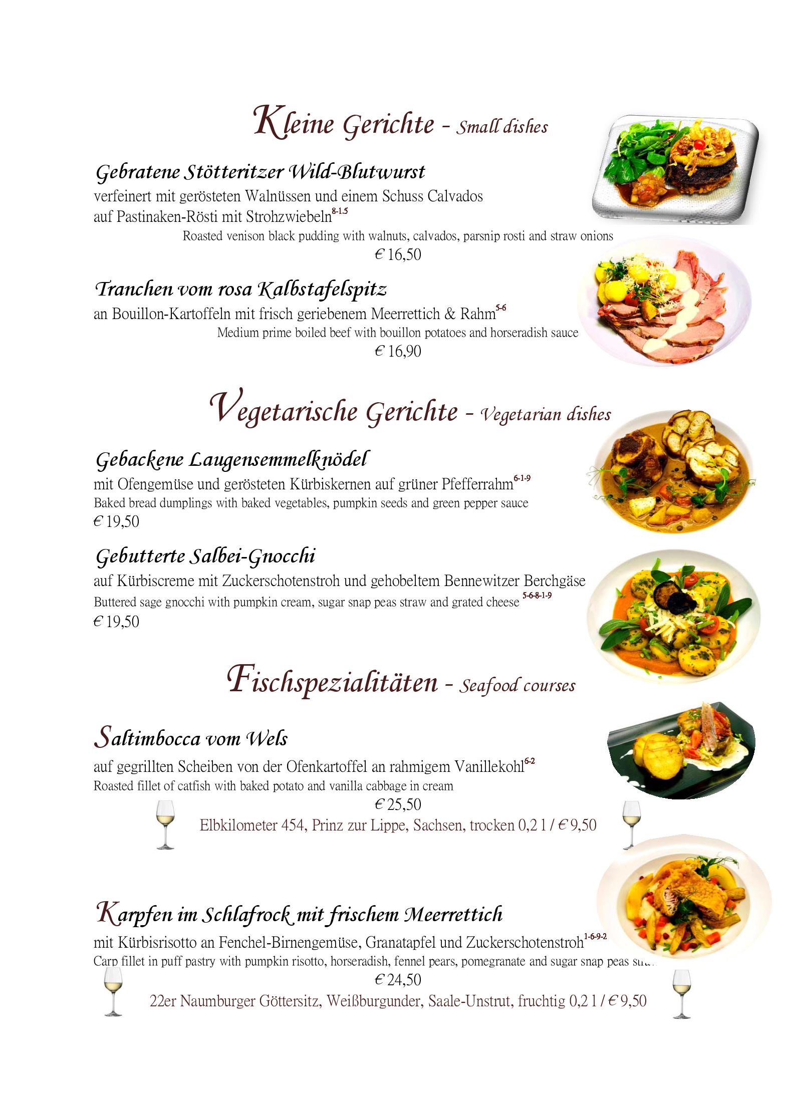 Speisekarte