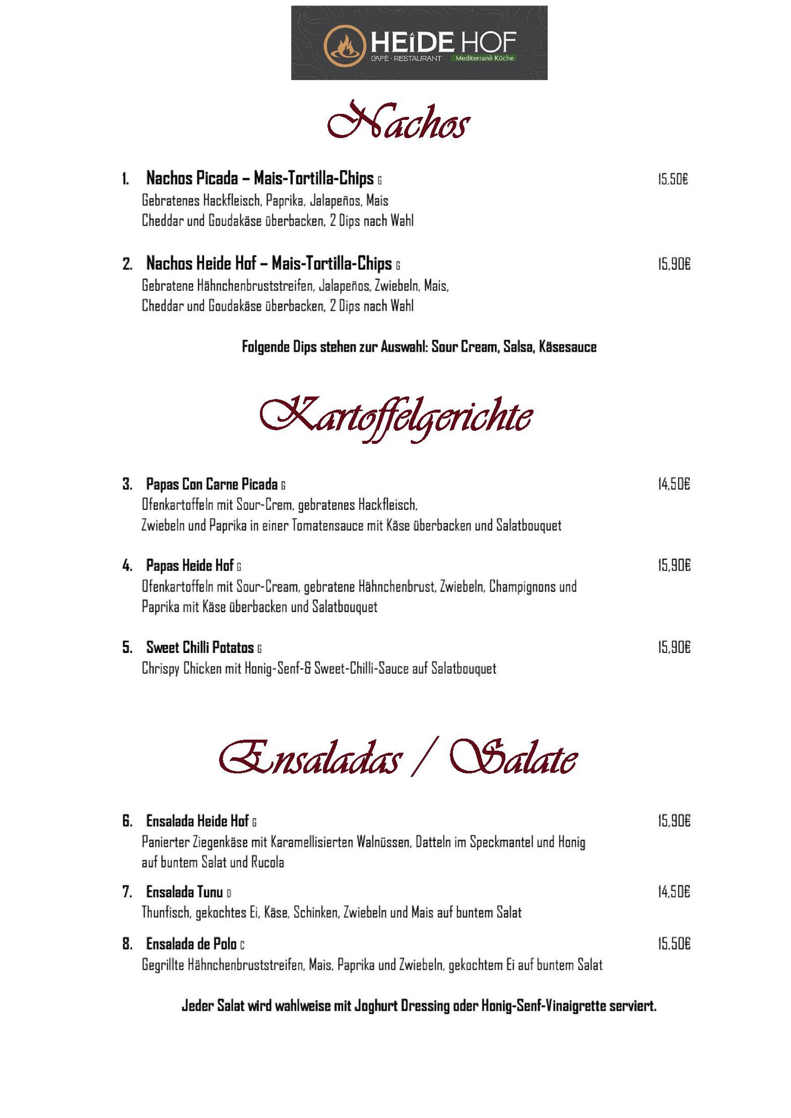 Speisekarte