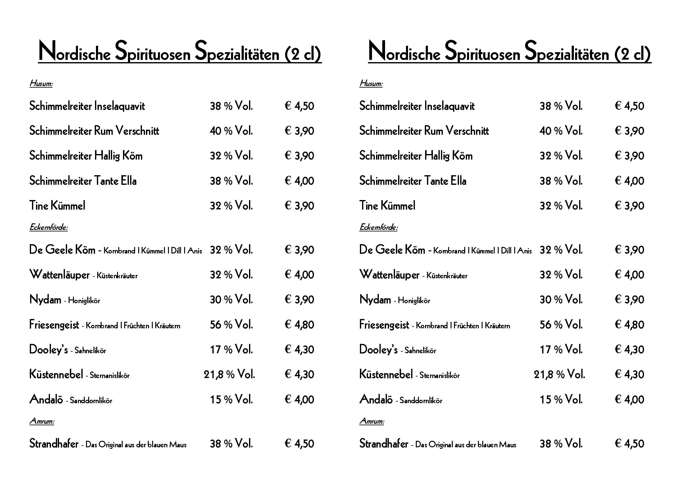 Nordische Spirituosen Spezialitäten