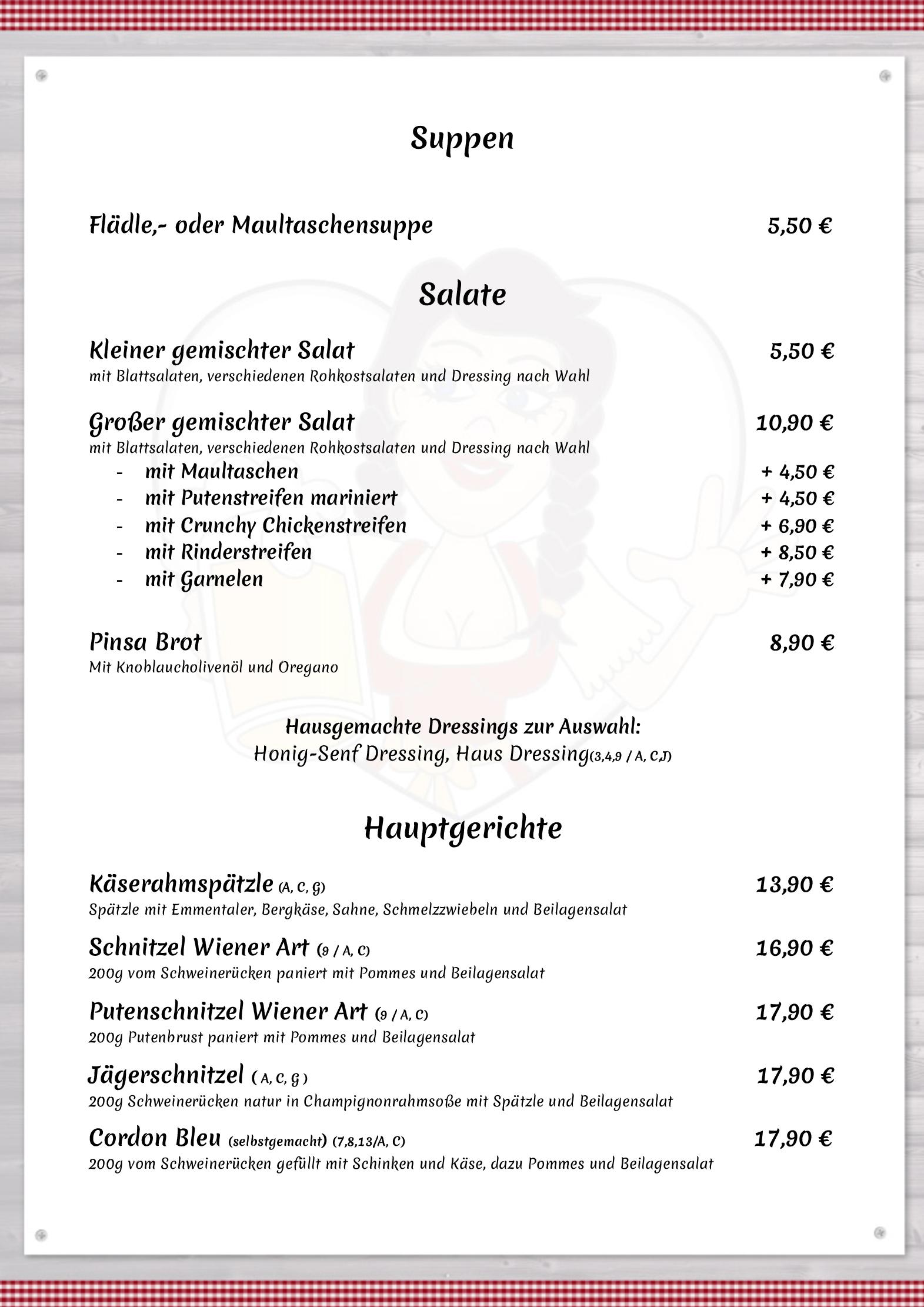 Speisekarte