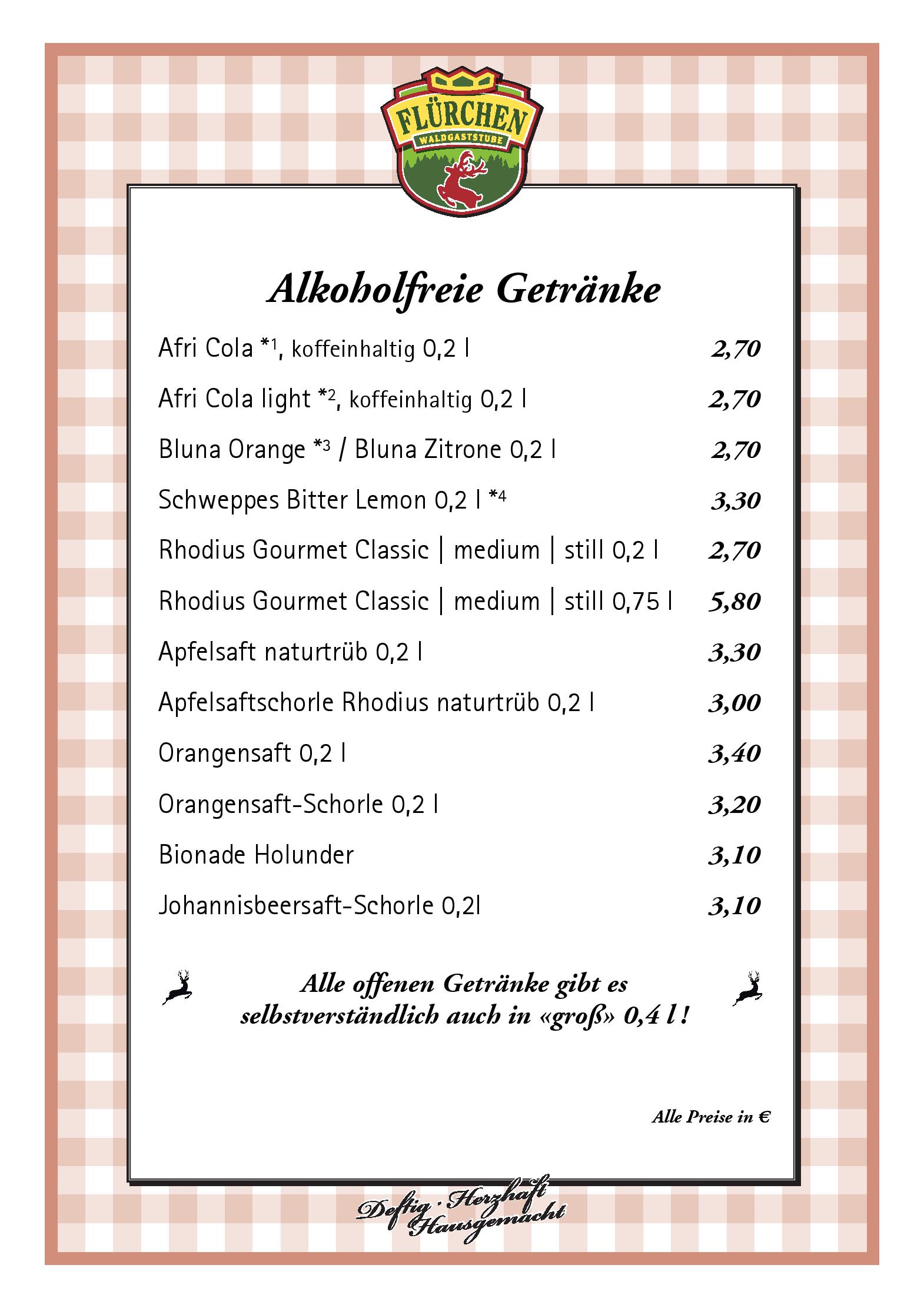 Speisekarte