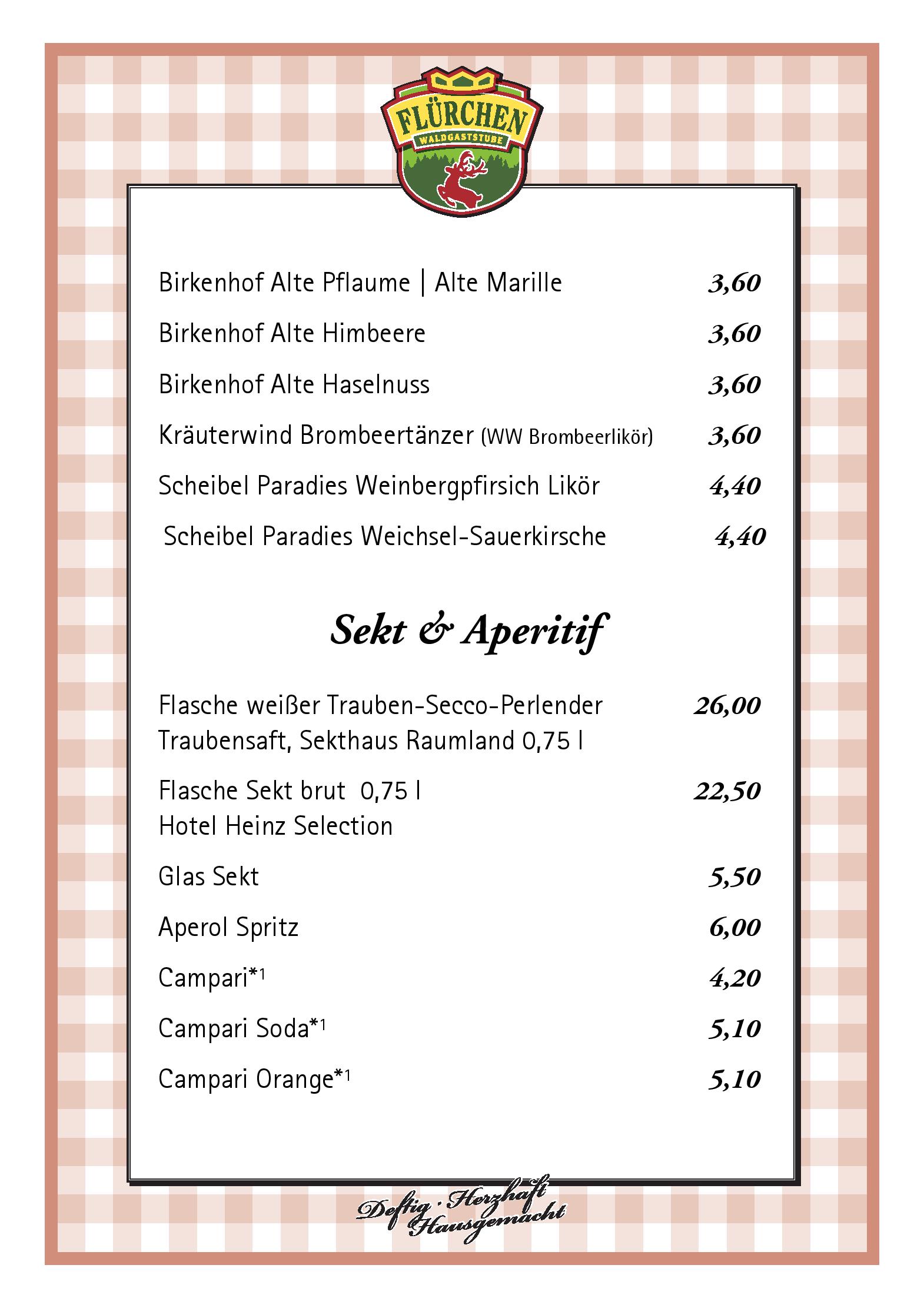 Speisekarte