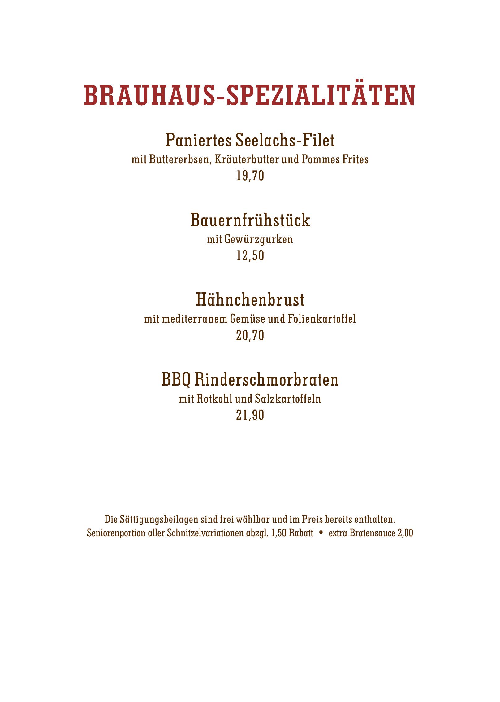 Speisekarte