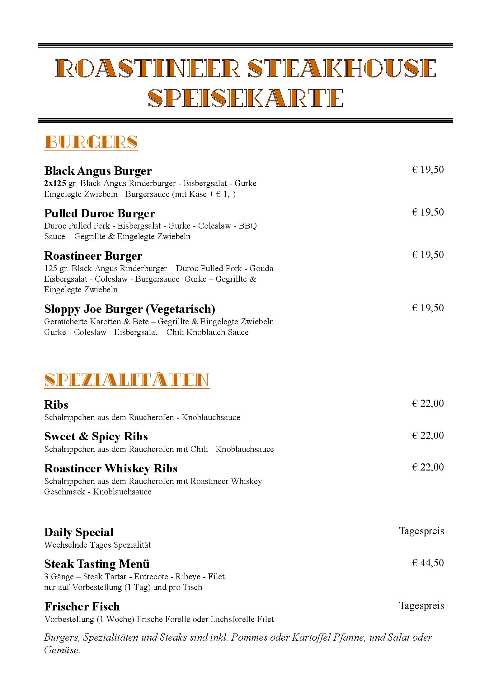 Speisekarte