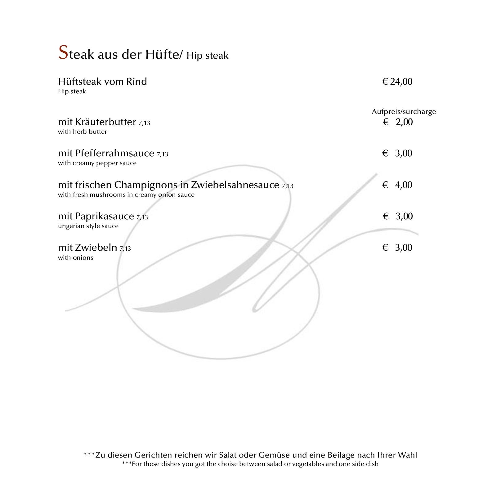 Speisekarte