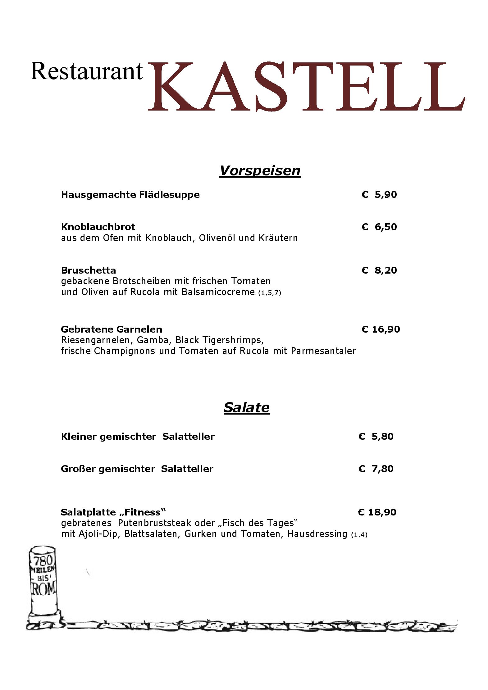 Speisekarte
